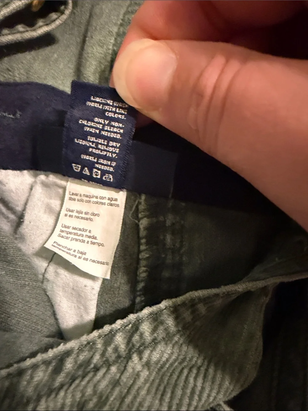 OshKosh B'gosh Baby Boys Corduroy Overalls Olive Green Size 18 Months